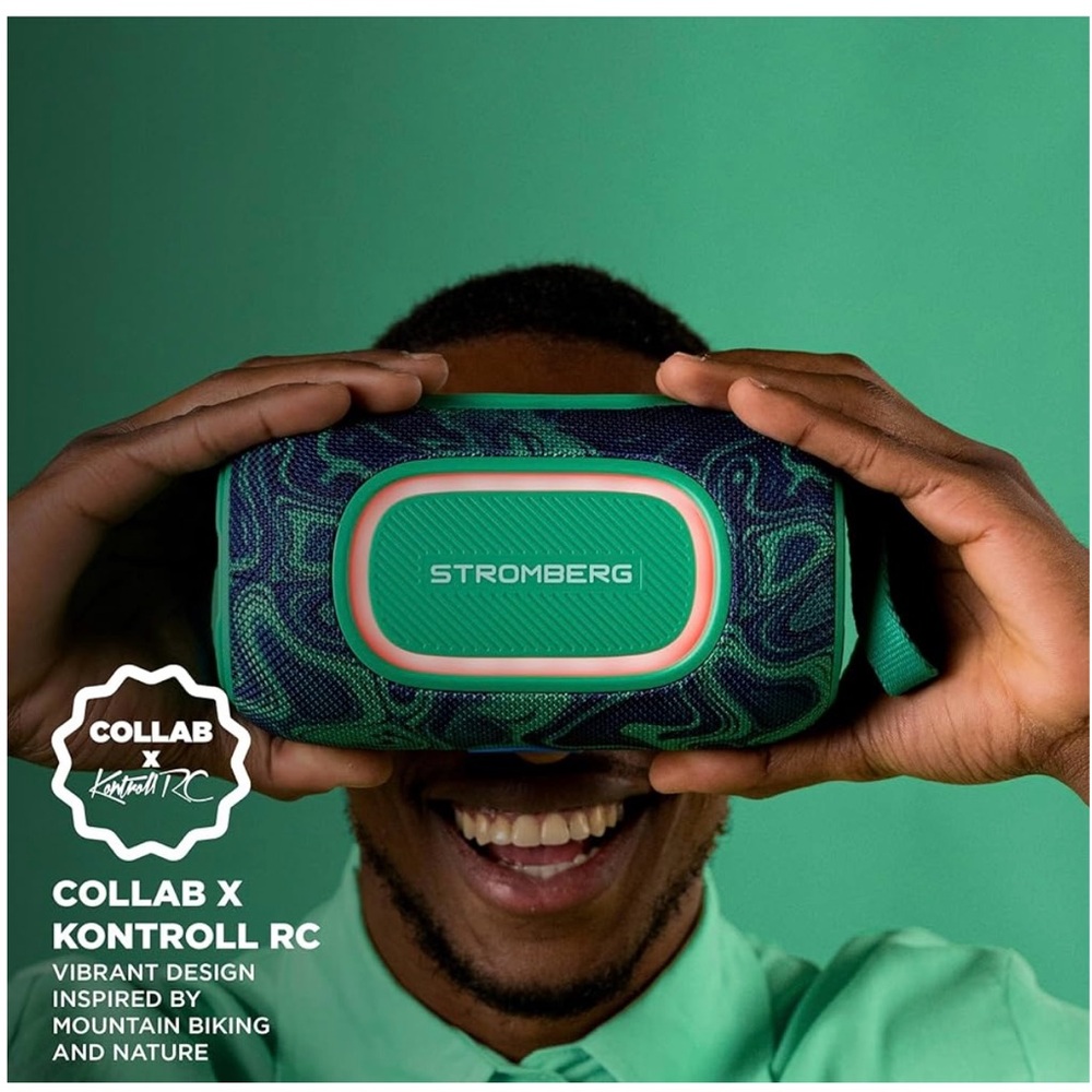 Strom Burst Mini Bluetooth Speaker - Green and Blue - Picture 2 of 6